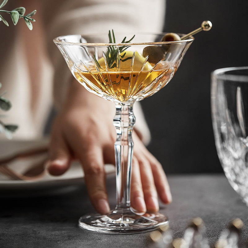 Vintage Crystal Goblet Wine Glass