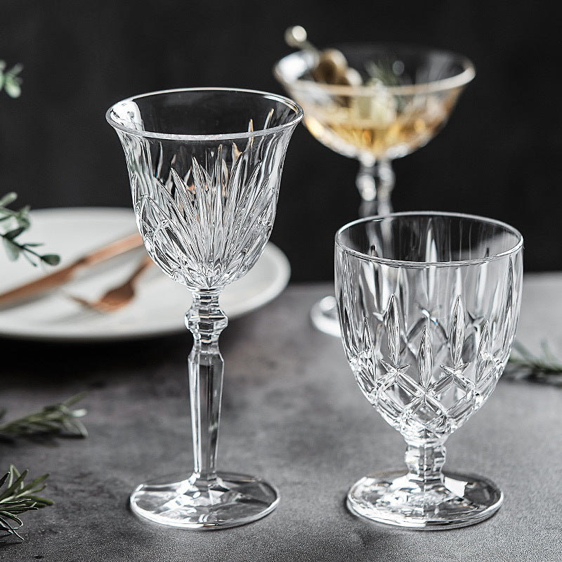 Vintage Crystal Goblet Wine Glass
